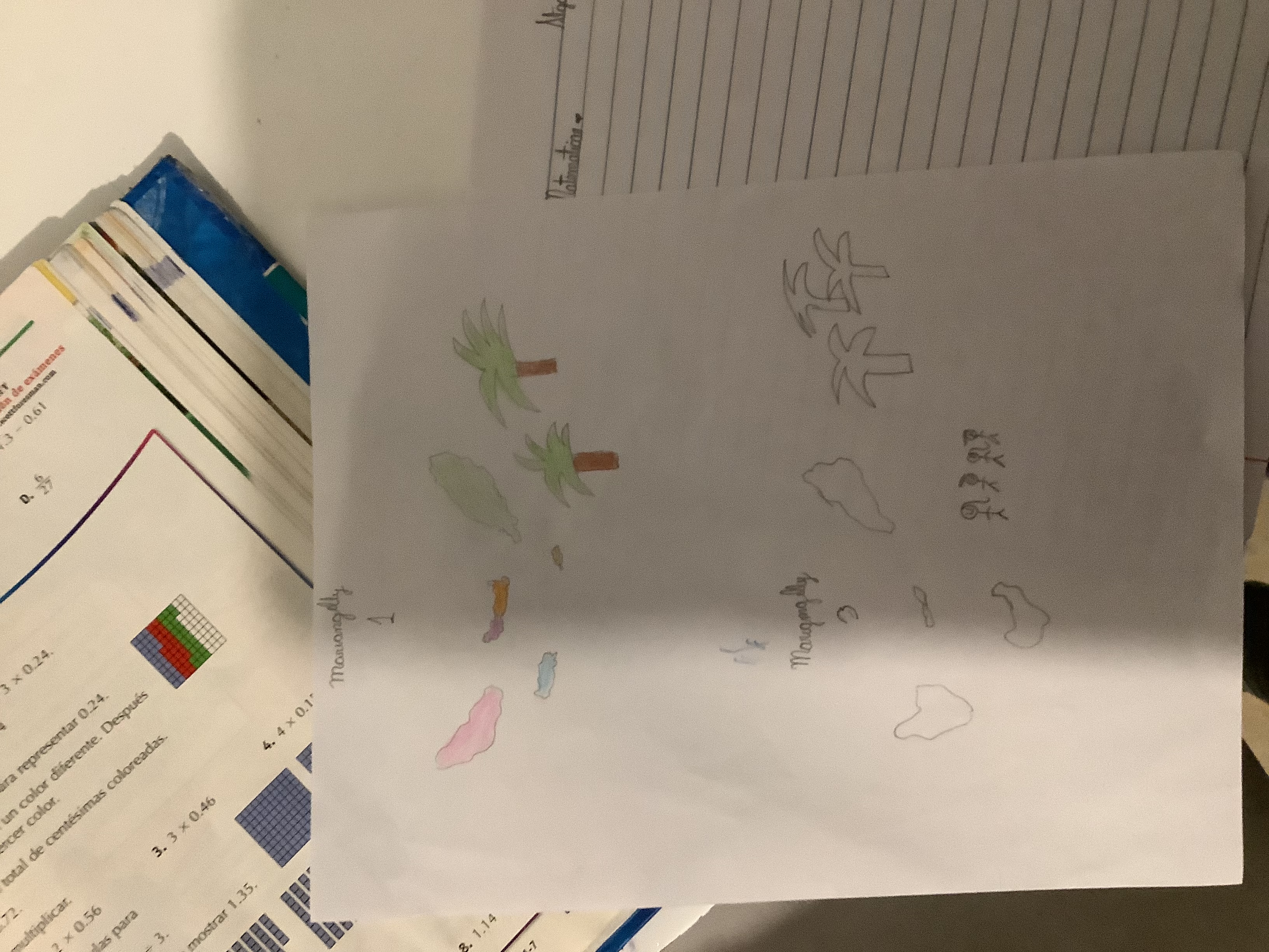 student drawing